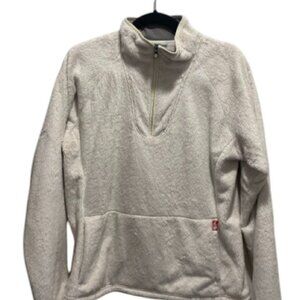 The North Face Women's Medium White Soft 1/4 Zip Fleece Jacket